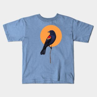 Red winged blackbird Kids T-Shirt